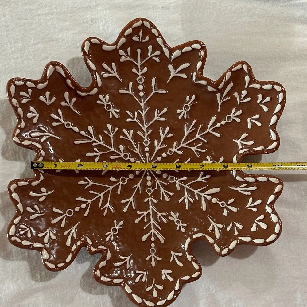 Pottery Barn Snowflake Platter